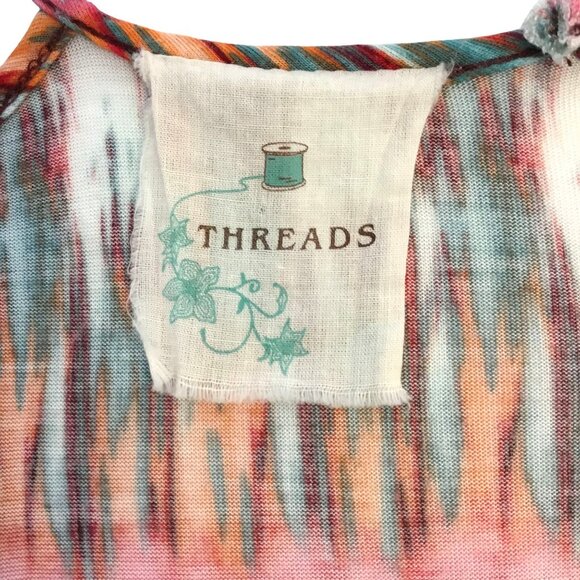 Threads Anthropologie Woman Boho Festival Tank Strappy Racerback Multicolor S M - Picture 5 of 6